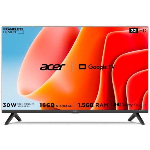 Acer Television  32 inch Black  AR32GR2841HDFL HD Ready LED Smart Google TV with Dolby Audio