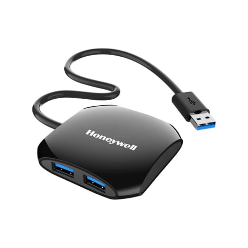 Honeywell USB Adapter Wired Black  Momentum 4 Port USB  Hub 3.0