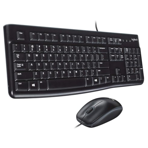 Logitech Keyboard One Size Black ‎MK120 Wired Keyboard and Mouse Combo