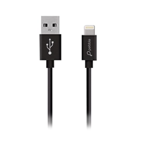 PEBBLE Cables 1 Mtr Black  Lightning Cable PBCL10