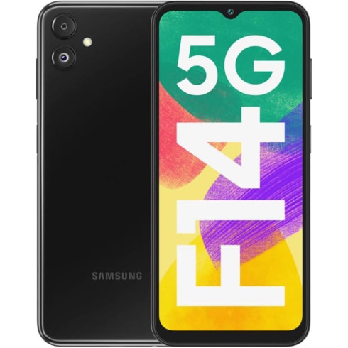 Samsung Smart Phones 4GB RAM + 128GB ROM Black  F14 5G