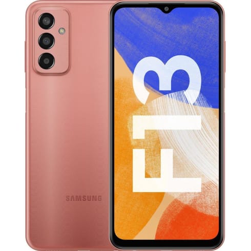 Samsung Smart Phones 4GB RAM + 64GB ROM Sunrise Copper  F13 Android 12