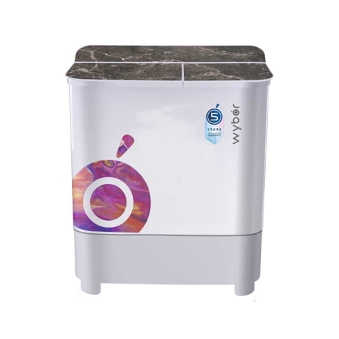 Wybor Washing Machine 7.2 kg Grey  WSM 7205 GL TOUGHNED GLASS Semi Automatic Top Load