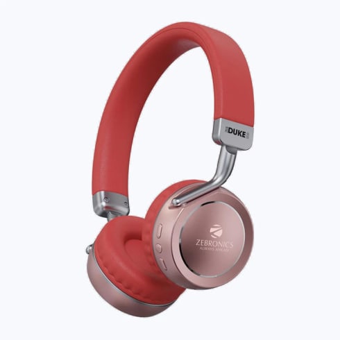 Zebronics Bluetooth Headphones One Size Red  Zeb-Duke 2