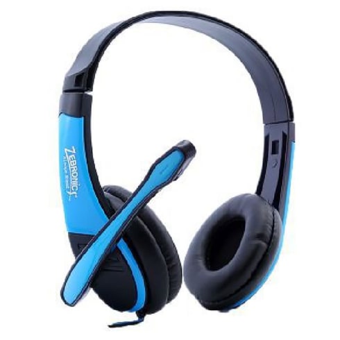 Zebronics Wired Headphone One Size Blue  BOLT